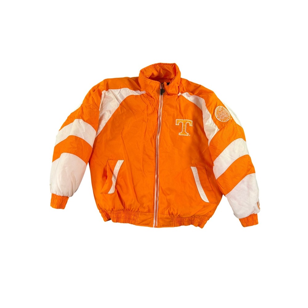 Vintage Pro Player Tennessee Volunteers Puffer Jacket Mens XL Orange White